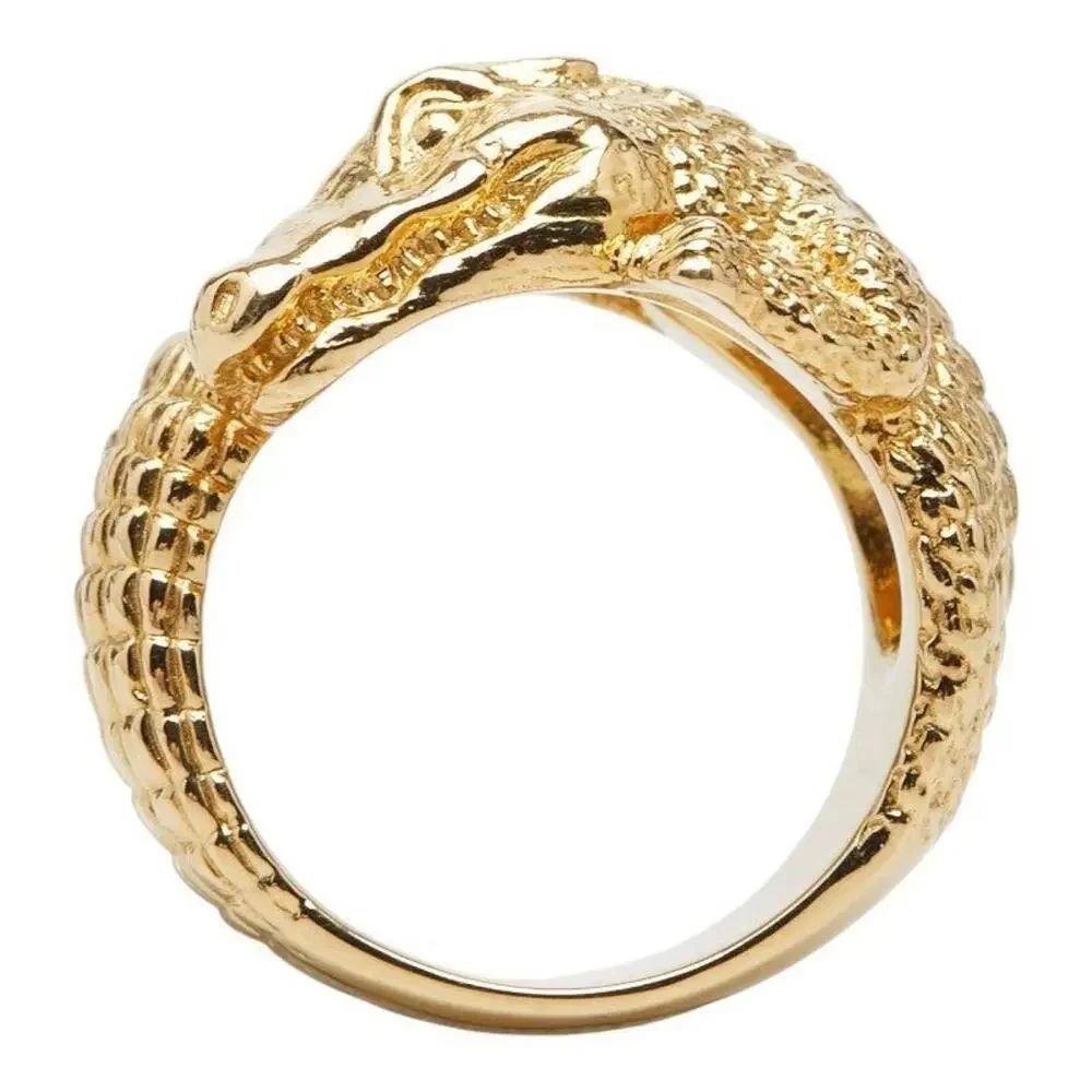 Unbranded Crocodile Motif 18K Yellow Gold Ring Gold